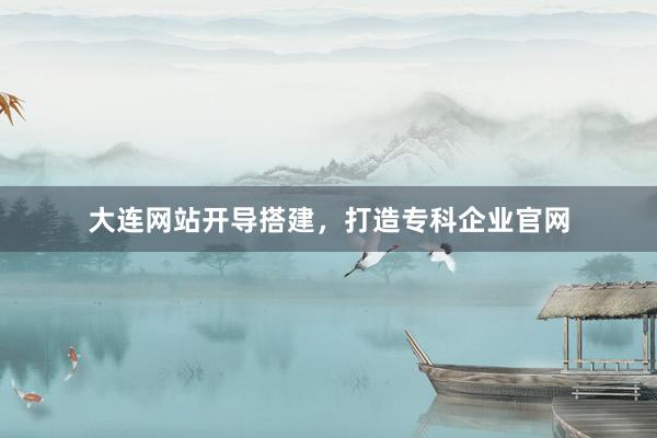 大连网站开导搭建，打造专科企业官网
