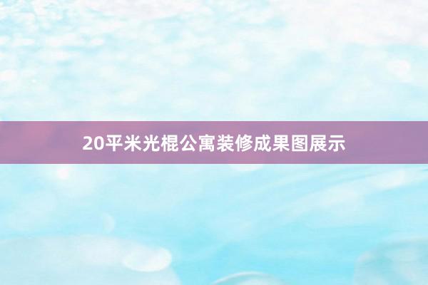20平米光棍公寓装修成果图展示